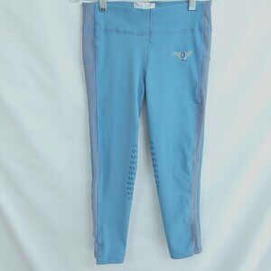 TuffRider Small Youth Children Ventilated Schooling Tights Riding Pants Blue